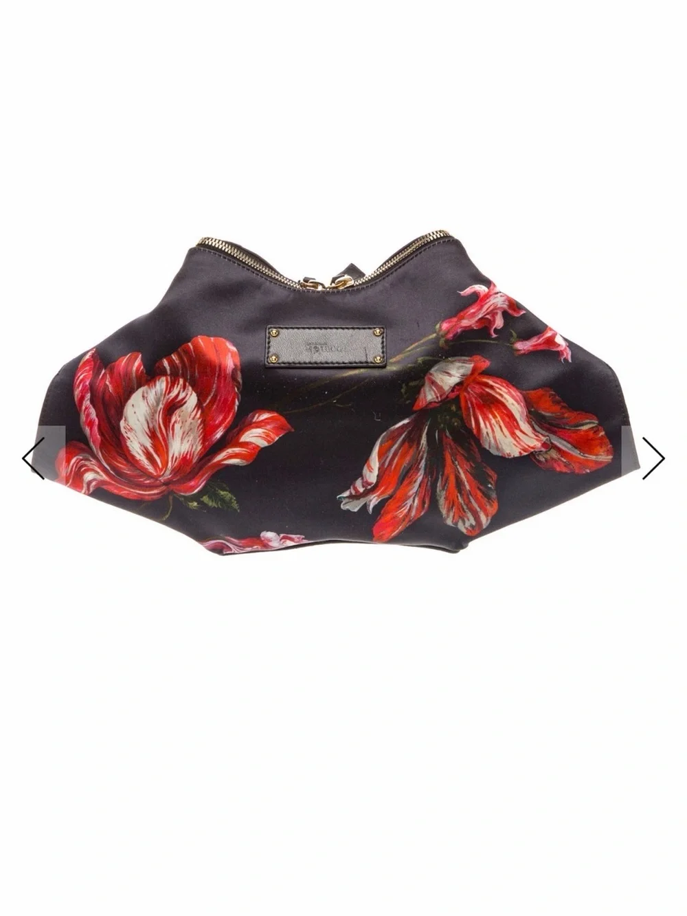 Alexander McQueen De Manta Clutch with Red Bloom Print
